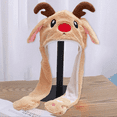 thumbnail image 5 of KDFWDM Interactive Santa Reindeer Plush Hat with Moving Ears Feature, Creative Christmas Costume Accessory for Holiday Atmosphere Creation, Party Games and Festive Photo Opportunities, 5 of 5