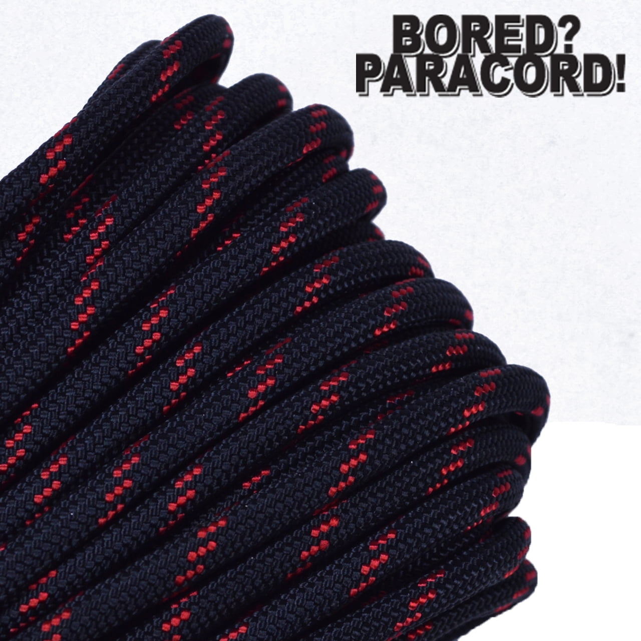 Bored Paracord Brand 550 lb Type III Paracord - Thin Red Line 100