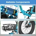 thumbnail image 3 of Lilypelle Folding Electric Tricycle with Rack Bags , 6-Speed Peak 1500W Motor 48V Electric Trike for Adults, 20" Fat Tire 3 Wheel Electric Bicycle with Front & Rear Baskets,UL2849, 3 of 9