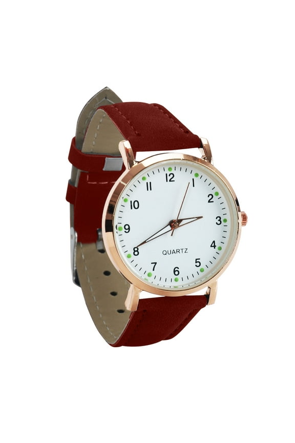 Retro Quartz Ladies Luminous Watch Watch Belt Diamond-Studded Female Women's Watch Watch for Elderly Mens Watch Leather Band Mens Digital Large Face Watch Big Numbers Brew for Men Analog Watch for