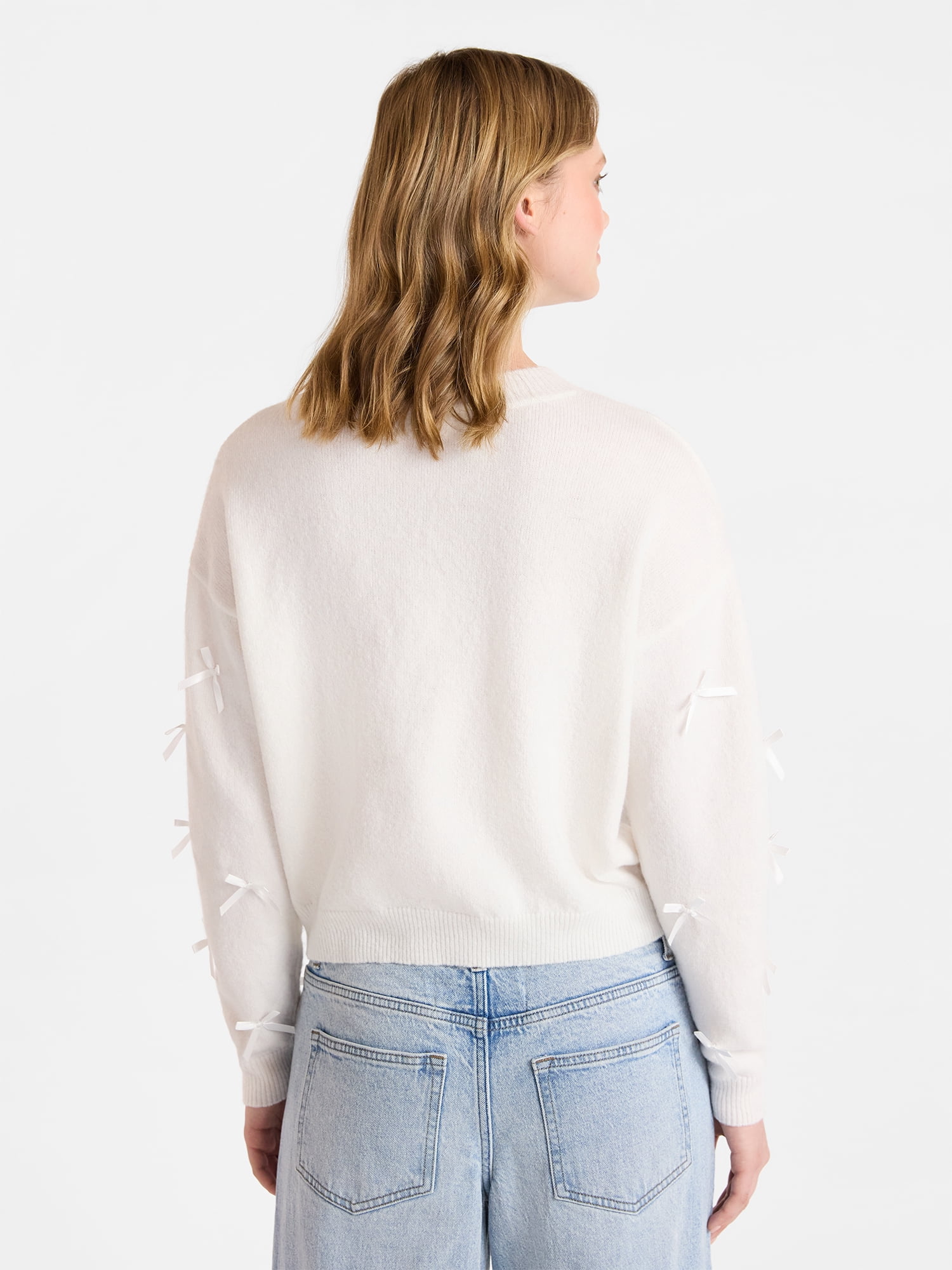 No Boundaries Bow Sweater, Lightweight, Women's