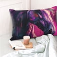 thumbnail image 4 of Rateoe Watercolor Painting White Horse Pattern Decorative Pillow Case,Throw Pillow Covers,Plush Pillow Cover,Soft Pillow Case,Velvet Pillow Case-14"x20", 4 of 6