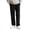 Black, variant on Vintage Corduroy Pants Boys Casual Elastic High Waisted Straight Leg Pull On Trousers Loose Comfy Slacks with Pockets (Dark Green, 6-7 Years)