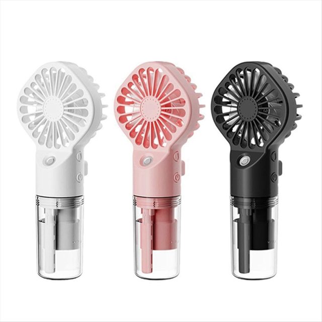 Ventilador Pulverizador de Mano, Mini Ventilador Recargable Ajustable, Adecuado para Viajes de Camping Al Aire Libre, Ventilador de Humidificación de Viento Fuerte