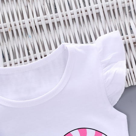 

Donald 2PCS Toddler Kids Baby Girls Outfits Lolly T-shirt Tops+Short Pants Clothes Set