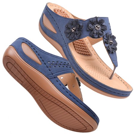 

hotio 2024 Womens Wedge Sandals with Arch Support Shoes Summer Massage Function Casual Sandals