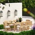 thumbnail image 2 of RST Brands Kooper 9 Piece Wood & Fabric Outdoor Dining Set - Bliss Linen White, 2 of 9