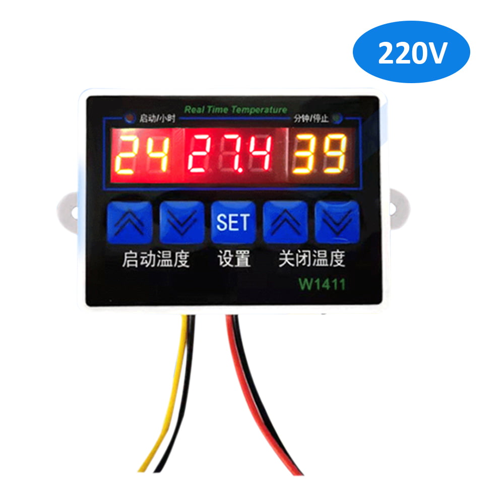 PT-6 220V Thermometer LED Digital Display 50℃~+110℃ Temperature Meter Aquarium 