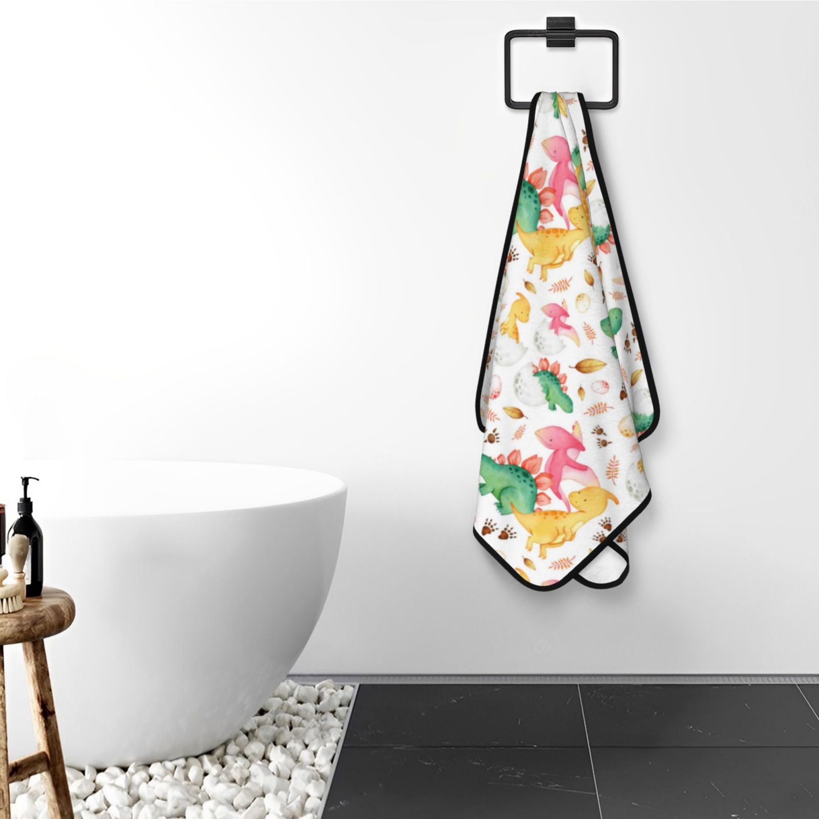 Cotton Bath Towels for Bathroom - Cute Baby Dinosaurs Microfiber Quick Dry Towels for Body Bath Sheets, Personalized Beach Towel, Soft Shower Towels for Travel Home Beach 27*55in