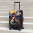 thumbnail image 6 of Gukieu Cool Cat With Sunglasses Print Suitcase Protective Cover, Elastic Zipper Buckle Suitcase Protective Cover, Suitable for Travel, Business Trip-X-Large, 6 of 7