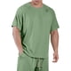 thumbnail image 2 of pstuiky camisetas de hombre, Sudadera con capucha y manga corta para hombre, informal, de color liso y a la moda. camisas casuales para hombre m, 2 of 9