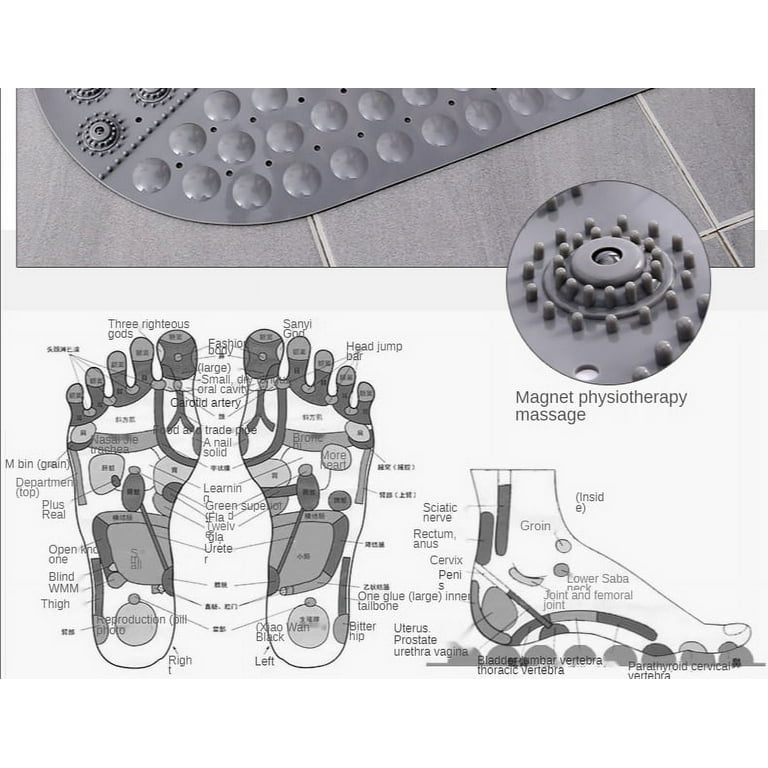 DanceeMangoo Bath Mats Non-Slip-Mat Foot-Brush Shower Round Silicone PVC  Dead-Skin-Point-Bead-Pad Stairs Floors Safety Suction Cups Mats