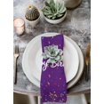 thumbnail image 2 of Violet Birthday Cloth Napkins Set of 8 Reusable Dinner Napkins, Colorful Confetti Ribbons Polka Dots Classroom Cocktail Napkin Washable Table Napkins for Wedding/Holiday Party/Baby Shower 20"x20", 2 of 7