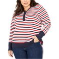 thumbnail image 1 of Tommy Hilfiger Womens Stripe Pullover Sweater, Multicoloured, Plus Size, 3X, 1 of 5