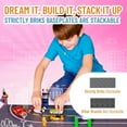 thumbnail image 5 of 4 Pack Road Baseplates - 10"x10" Stackable Street Race Track, Compatible with Lego & Other Major Building Brands, 4 Straight, 5 of 8