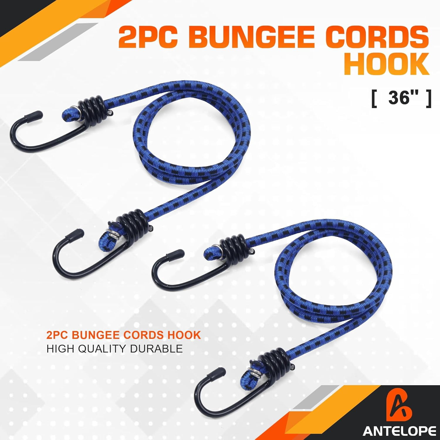 A ANTELOPE 4-Pack 15' Ratchet Tie-Down Straps, 2100LBS Break Strength, Rubber Handles & Coated Safety Lock S-Hooks, Includes 2 Bungee Cords for Truck, Motorcycle Cargo Securing, Camo