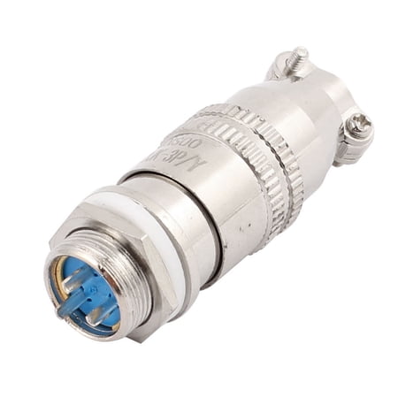 Unique Bargains XS12JK-3 250V 3A 3P 12mm Thread Round Socket Metal Panel Aviation Connector price history on PriceWatchPro
