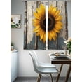 thumbnail image 4 of Summer Sunflower Sheer Curtains 72 Inch Long 2 Panels, Watercolor Flowers Wood Grain Light Filtering Rod Pocket Semi Sheer Curtains, Sheer Voile Drapes for Living Room Bedroom, 52"x72", 4 of 5