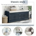thumbnail image 5 of Bellemave Storage Bench with 4 Drawers, Entryway Shoe Bench with Cushioned Seat, Wooden End of Bed Bench with Cabinet and Shelves for Bedroom/Living Room/Entryway/Foyer/Hallway (Antique Navy), 5 of 10