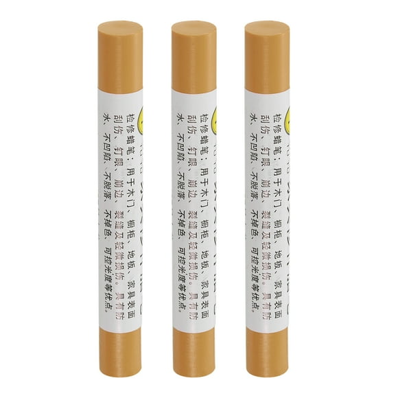 Furniture Repair Crayons Wax Filler Stick, 3Pcs Touch Up Pen Markers, Oak