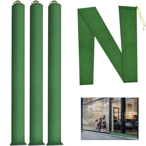 4 Pcs Long Canvas Sandbags Thickened Flood Water Barrier Sand Bags with Elastic Band Reusable Flood Water Barrier Rain Wind Flood Barrier T