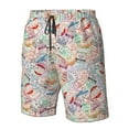 thumbnail image 4 of Balery Passport Stamp Traje de Baño Estilo Hawaiano para Hombre, Shorts de Secado Rápido con Bolsillos-Medium, 4 of 6
