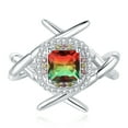 thumbnail image 6 of Jewelrypalace Chopsticks Sushi 1.2ct Nano Russian Simulated Watermelon Tourmaline Cubic Zirconia Statement Ring 925 Sterling Silver, 6 of 6