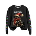 thumbnail image 3 of Christmas Sweatshirts for Women 2025 Long Sleeve Crewneck Funny Cute Black Cat Graphic Sweatshirt Pullover Tops, 3 of 5
