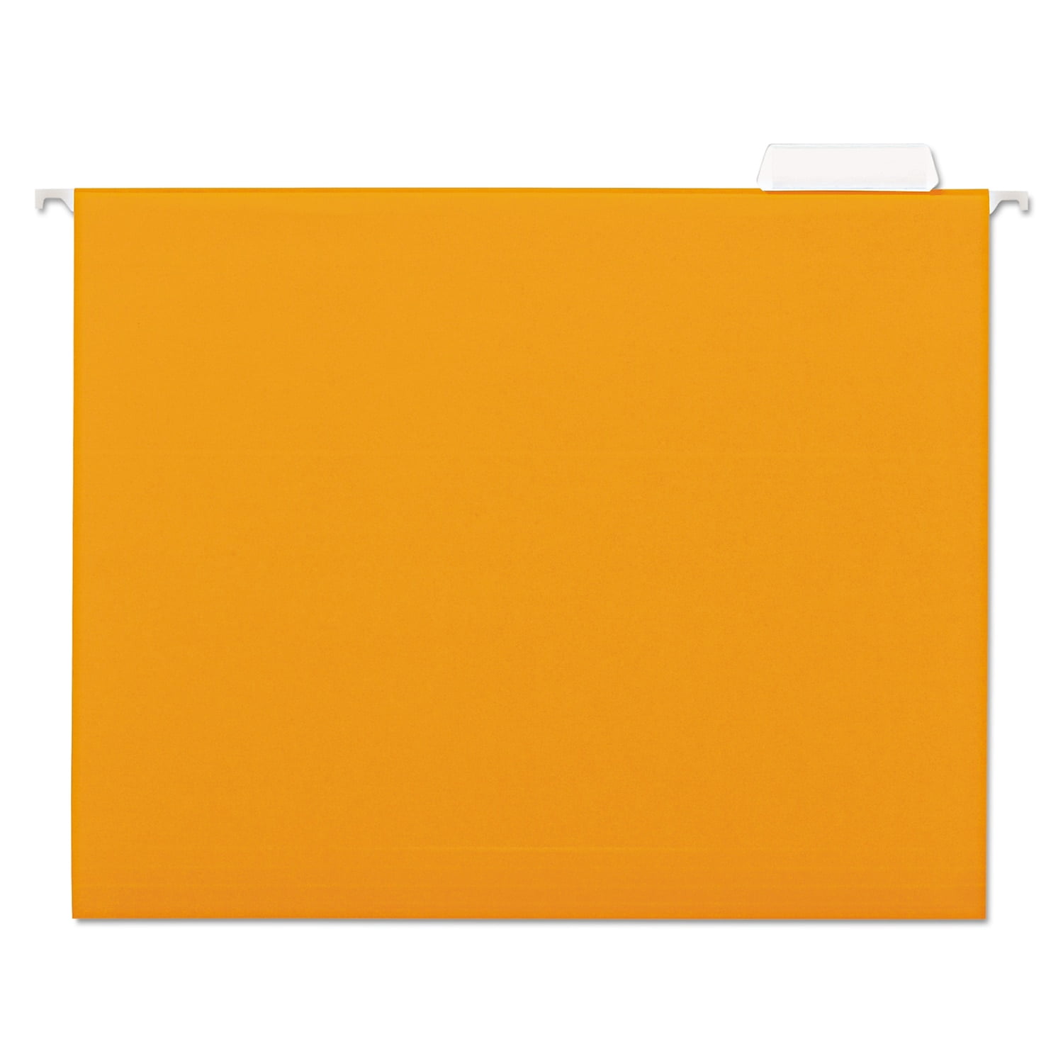 Universal UNV14122 1/5-Cut Tab, Deluxe Bright Color Hanging File Folders - Letter Size, Orange (25/Box)