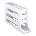 thumbnail image 2 of Porta huevos para refrigerador, 4 niveles, bandeja para huevos, gran capacidad, organizador, automático blanco, 2 of 9