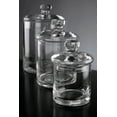 thumbnail image 3 of Set of 3 Clear Glass Apothecary Canister Jars, 3 of 3