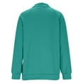 thumbnail image 7 of UTSJKR Womens Fashion Lapel Sweatshirts Side Button Collar Trendy Sweatshirt Casual Solid Color Loose Fit Athletic Shirts Green L, 7 of 7