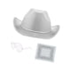 thumbnail image 5 of Sombrero de vaquero,Sombrero vaquero occidental de ala ancha para hombres,adolescentes y adultos,Sombrero de para mujer,niña,fiesta,carnaval,al aire libre,Accesorios para Plata, 5 of 10