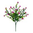 thumbnail image 1 of Flor de camelia artificial con hojas de eucalipto, 7 tenedores, flor falsa con tallo, floración artificial, decoración para bodas, fiestas y interiores., 1 of 8