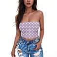 thumbnail image 3 of Tube Top for Women, Sleeveless Strapless Solid Color Polyester Top with Elastic Band, Regular Length, Casual Summer Wear, 3 of 5