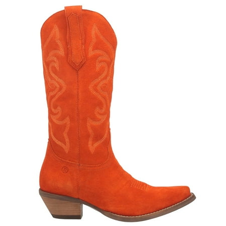 

Dingo Womens Out West Tall Snip Toe Boots Mid Calf Low Heel 1-2
