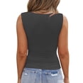 thumbnail image 6 of Tank Tops for Women Summer Solid Color Slim Fit Sleeveless Vests, 6 of 6