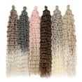 thumbnail image 2 of Peluca de 22 pulgadas de seda de alta temperatura de América Latina con cabello largo y rizado blanco y trenzas rizadas, 2 of 4
