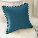 thumbnail image 5 of Dinheiro Topfinel 2er Set Samt Kissen mit Pompoms Einfarbig Weihnachten Kissenbezüge Dekorative Kissenhülle Kopfkissen Sitzkissen Dekokissen Couchkisen für Sofa Schlafzimmer Büro Auto 40X40cm Rosa, 5 of 7