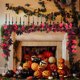 thumbnail image 4 of Guirnalda colgante de hojas de arce de Acción de Gracias | Enredadera de ratán negra de Halloween | Vegetación artificial de 10 pies | Decoración festiva de pared otoñal | Enredadera de plástico, 4 of 6
