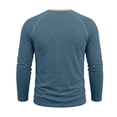 thumbnail image 5 of hotojiny Men's Long Sleeve Henley Shirts Cotton 3-Button Spring Casual T-Shirts Comfy Crew Neck Soft Muscle Tops(Navy,Medium), 5 of 7