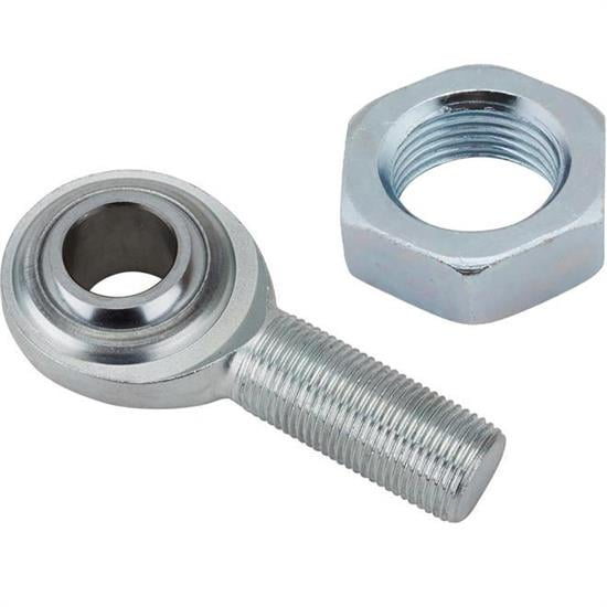 Speedway Motors Steel Heim Joint Rod End for Steering Shaft Support, 3/4-16 Right Hand Thread with Jam Nuts, Zinc Plated, Universal Fit for Custom Mounts and Supports
