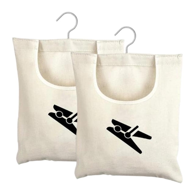 2 bolsas de almacenamiento para pinzas de ropa, organizador de almacenamiento con gancho giratorio de 360 grados, soporte multiusos para pinzas de
