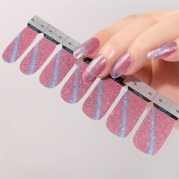 JINCBY Clearance,Color Nail Polish Strips Wraps DIY Decals Beauty Nail Stickers Full Cover Gift for Women