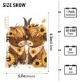 thumbnail image 3 of Haosy Two Highland Cow and Sunflower Notebooks 1-subject Journal 60 Sheets A5 College Ruled Paper Detachable Ring 8.3"x5.7", 3 of 7