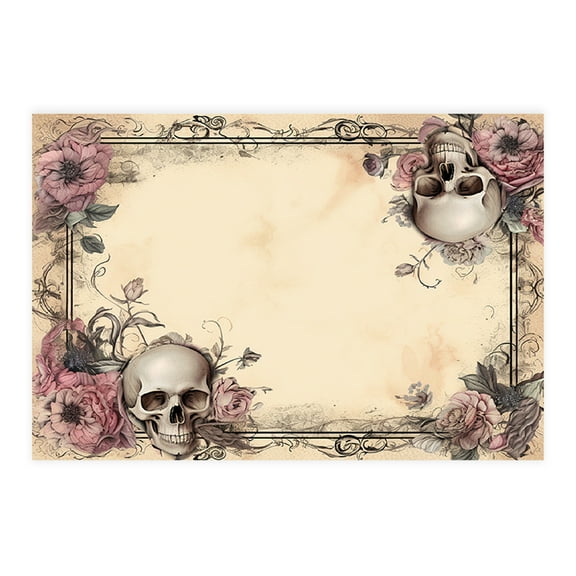 Koyal Wholesale Halloween Placemats, Eternal Roses Disposable Cardstock Paper Table Mats for Dining, 8-Pk