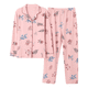 thumbnail image 2 of Conjunto de pijama de manga larga de algodón 100% para mujer de otoño cárdigan fino para personas mayores de mediana edad adecuado para el hogar, 2 of 5