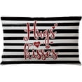 thumbnail image 4 of Ensemble de 2 Housses de Coussin de la Saint-Valentin Rayées Rouges et Noires à Carreaux Buffalo Rectangulaires/taille Housse de Coussin Cadeau Romantique de Ferme Citation d'Amour Décorations Maison Taies d'Oreiller 12 Pouces20 Pouces (12 Pouces20 Pouces), 4 of 6