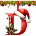 thumbnail image 1 of 26 Letters Initial Christmas Ornaments - Personalized DIY Christmas Tree Decorations, Xmas Tree Hanging Decor, Christmas Stocking Tags, 2D Alphabet Custom Christmas Ornament for Holiday Decoration (D), 1 of 6
