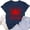 Dark Blue, variant on Womens Short Sleeve Shirts Oversized Graphic T Shirt For Canada Day Celebration Soft Casual Tee Round Neck Trendy Flowy Tees